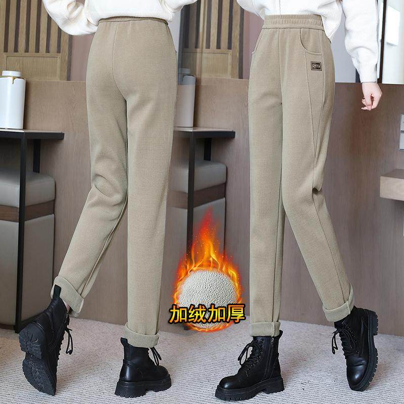 休闲加绒裤子女秋冬2025新款洋气显瘦时尚高腰加厚保暖宽松小脚裤,女装/女士精品,休闲裤,淘宝优惠券,粉丝福利购,淘宝优惠卷