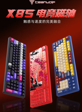 狼派x85磁轴机械键盘 打瓦罗兰特游戏RT电竞8K低延迟1ms模式 RGB