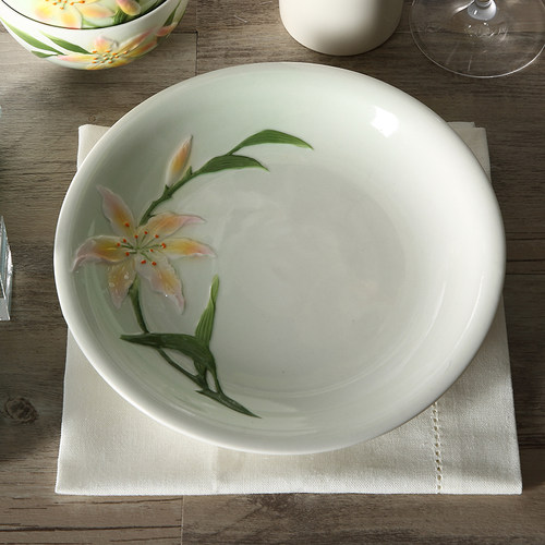 圆形陶瓷牛排拼盘餐具套装