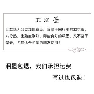 宣纸米字格毛笔字练习纸初学毛边纸半生八分熟临摹书法加厚宣纸