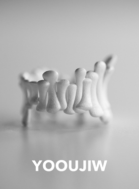 《游鱼》YOOUJIW由己当代艺术简约银饰戒指原创哲理小众设计师款
