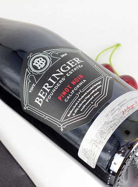 美国原瓶进口贝灵哲BERINGER创始者庄园黑皮诺干红酒葡萄酒750ml