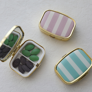 francfranc多用途收纳盒两格假睫毛收纳小药盒内附镜子