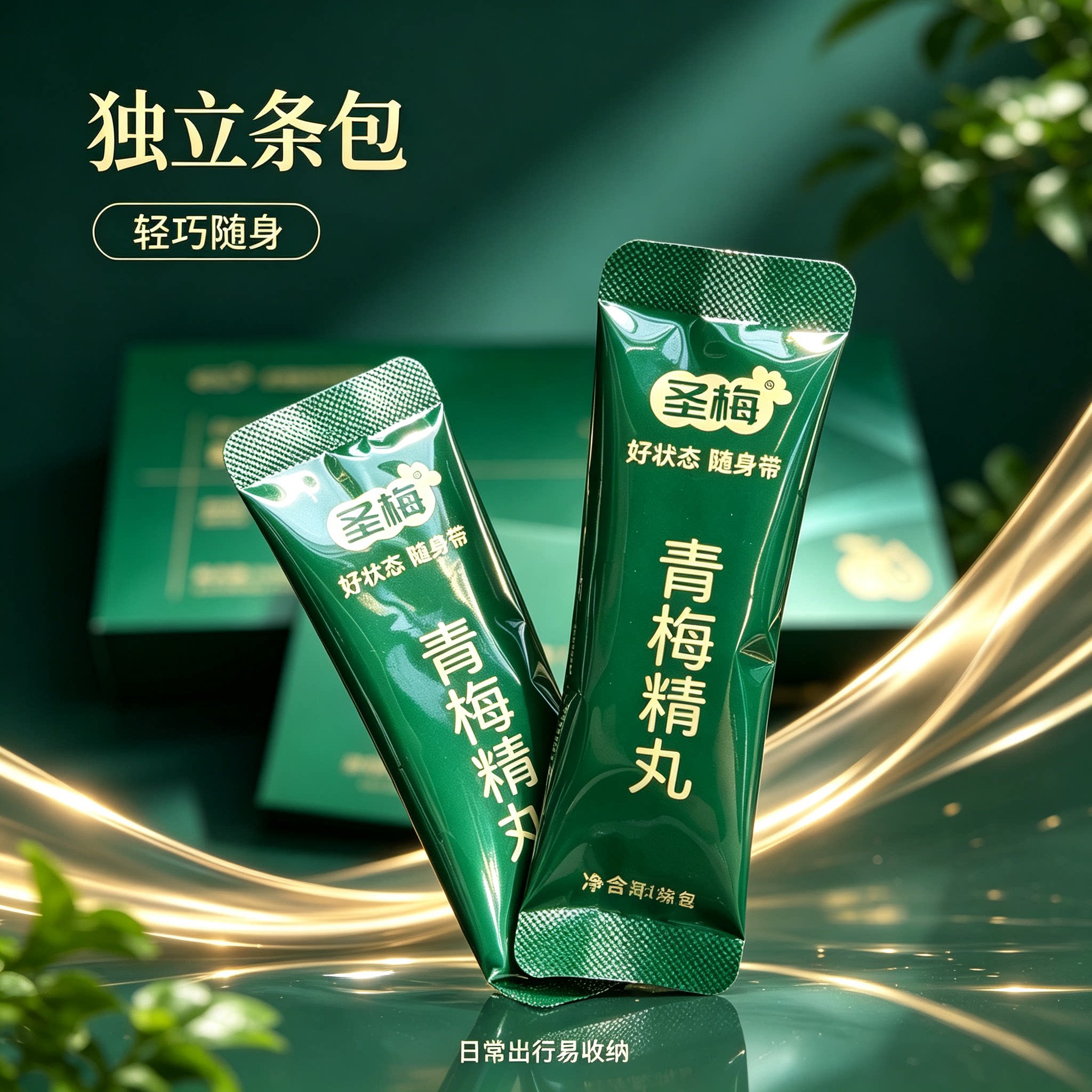 圣梅青梅精丸富硒青梅精碱性食品106倍青梅浓缩精华青梅丹礼盒