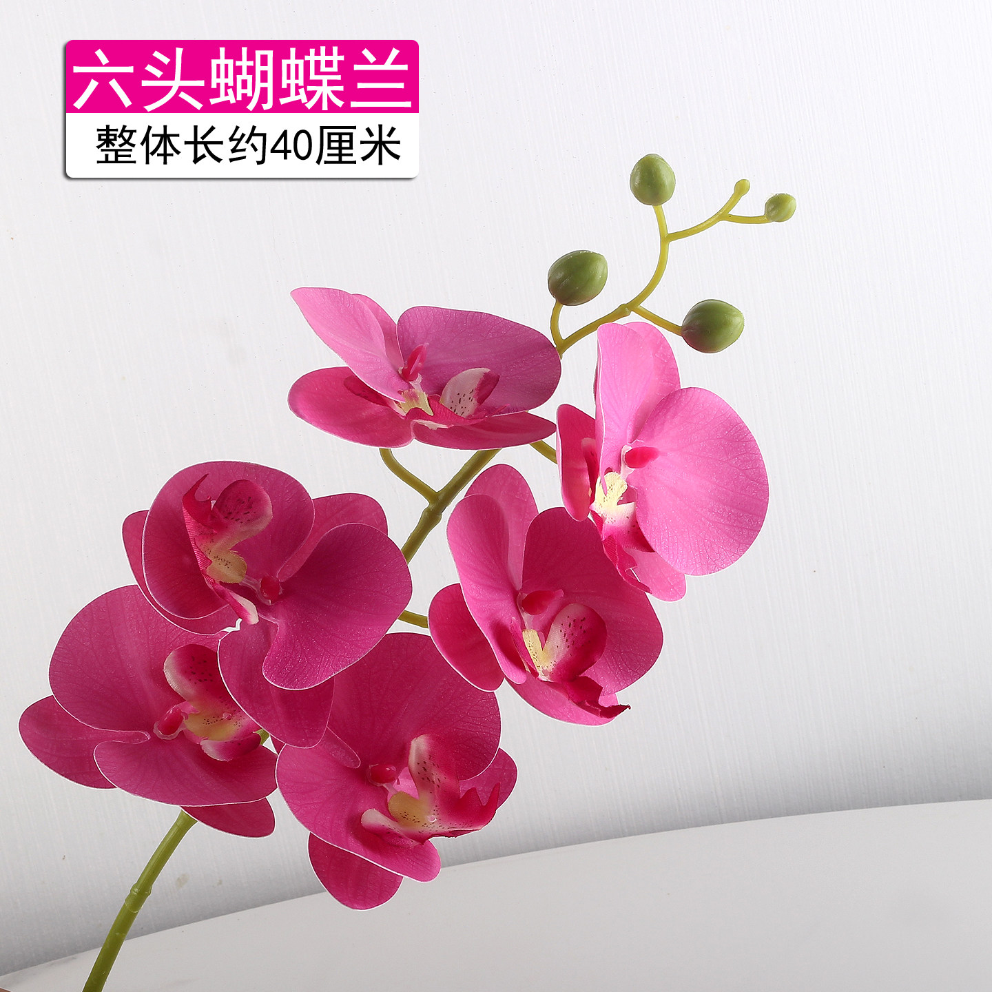 高档PU蝴蝶兰仿真花假花仿真花卧室客厅酒店前台茶几装饰摆件单枝