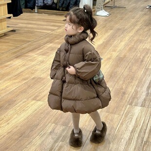 儿童冬季新款女童棉服冬装宝宝洋气加厚棉袄森系外套