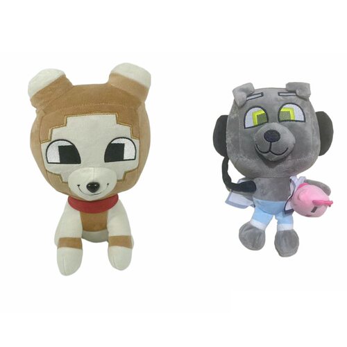 亚马逊我的世界灰狼 Bobicraft gitd wolf plush 蝾螈毛绒玩具公
