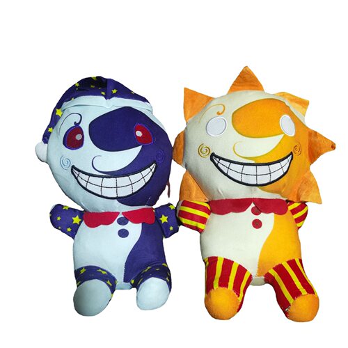 翻转双面太阳公仔sundrop fnaf moondrop 小丑公仔毛绒玩具玩偶