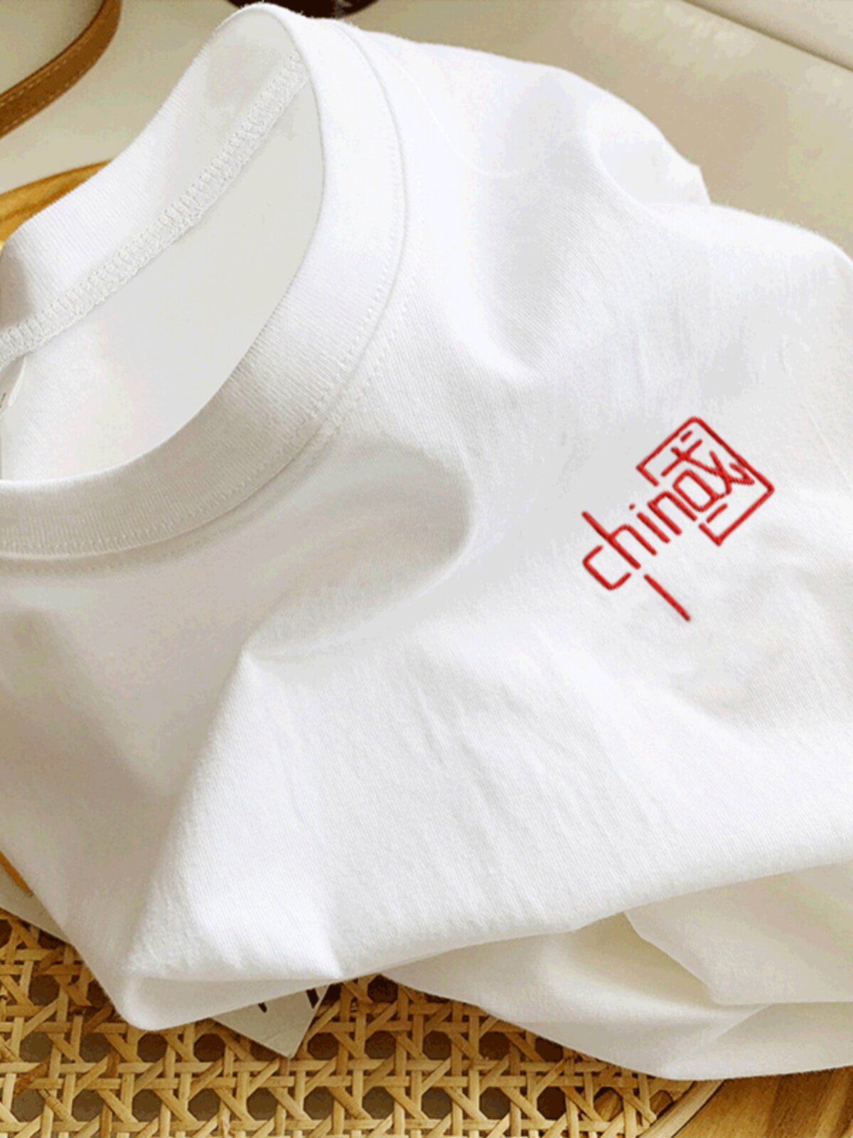 COTTON SHORT SLEEVE T-SHIRT WOMENS SUMMER WHITE HALF-SLEEVED TOP ROUND NECK LOOSE CASUAL NEW NATIONAL TIDE THIN T-SHIRT WOMENS CLOTHING