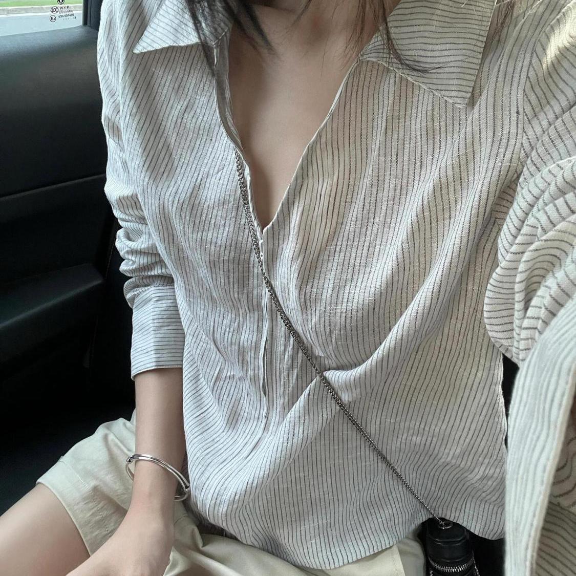 韩系慵懒松弛感防晒衬衫外套