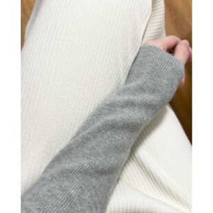 软软糯糯高级感灰色半高领软糯针织衫长袖打底女秋冬季内搭上衣服