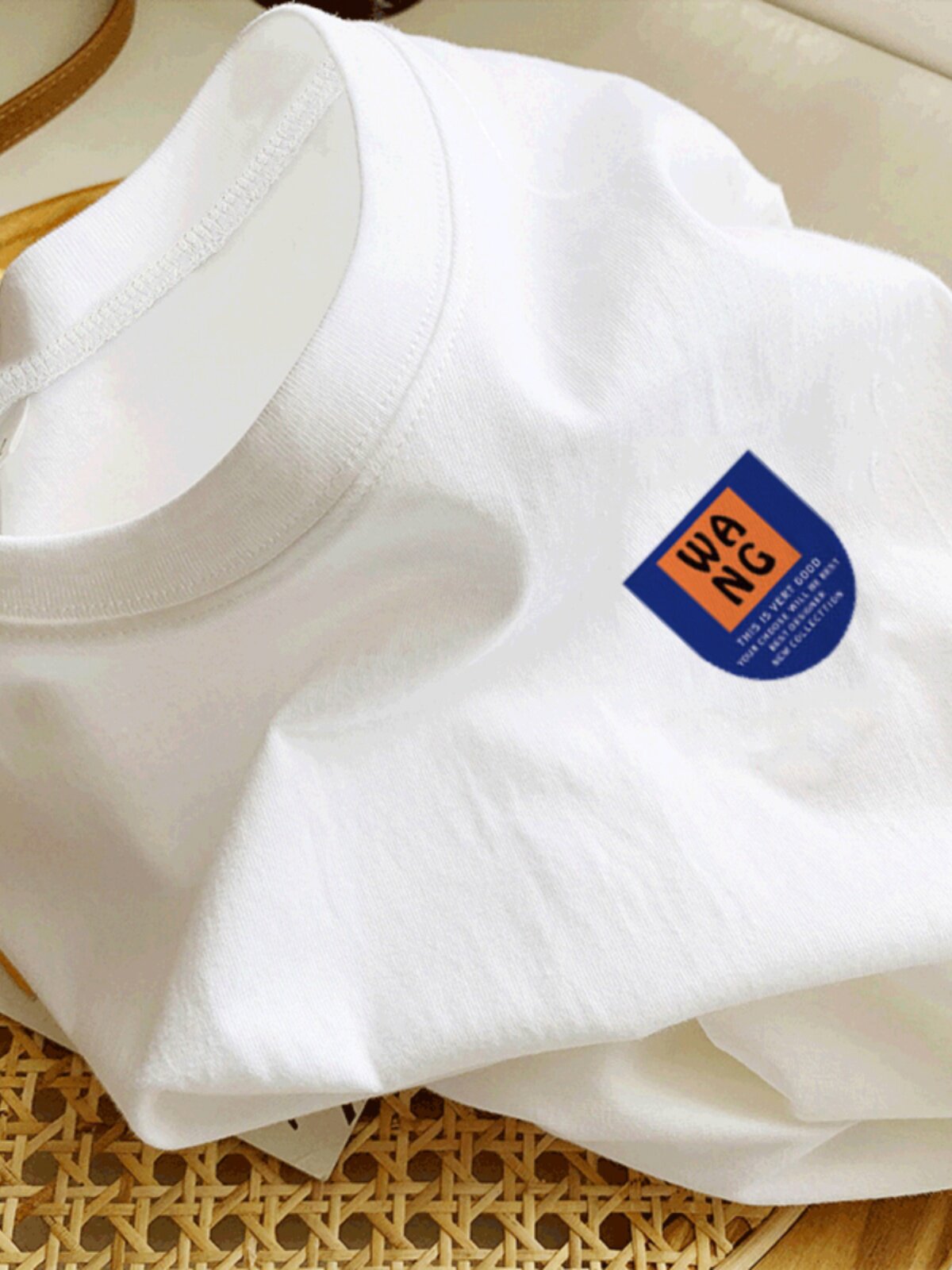 COTTON SHORT SLEEVE T-SHIRT WOMENS SUMMER WHITE HALF-SLEEVED TOP ROUND NECK LOOSE CASUAL NEW NATIONAL TIDE THIN T-SHIRT WOMENS CLOTHING