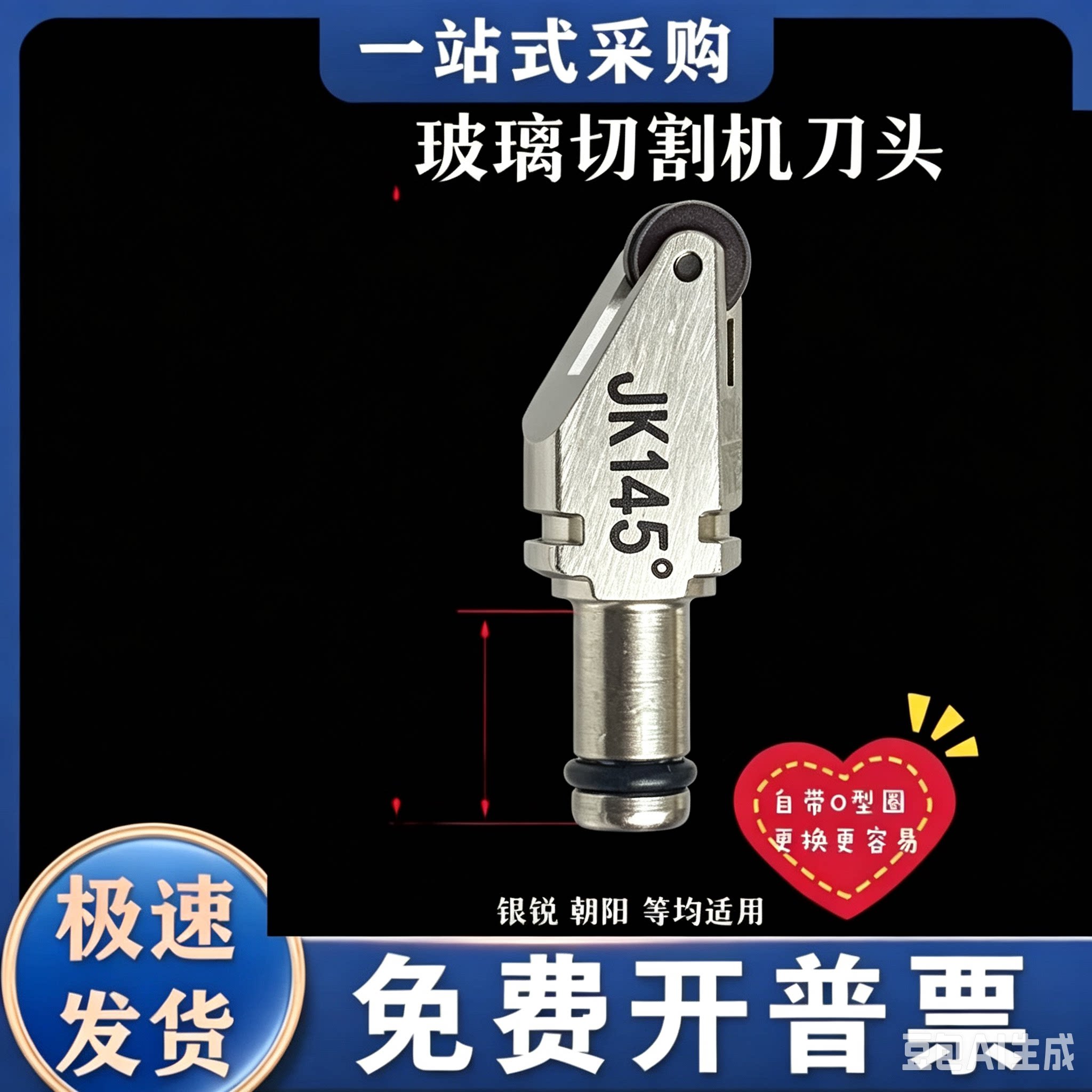 快装CNC自动切割机刀头 银锐 朝阳切割机刀头 三角玻璃切割机刀头