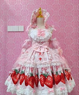 AP 2025款草莓dress 套装lolita 连衣裙