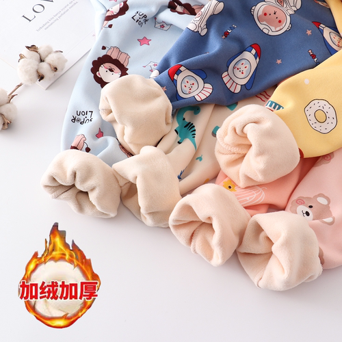 儿童加绒加厚秋冬新款打底保暖裤