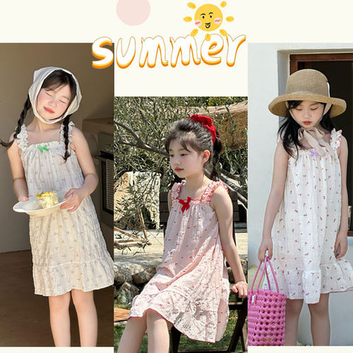 女童度假沙滩裙夏季吊带睡裙
