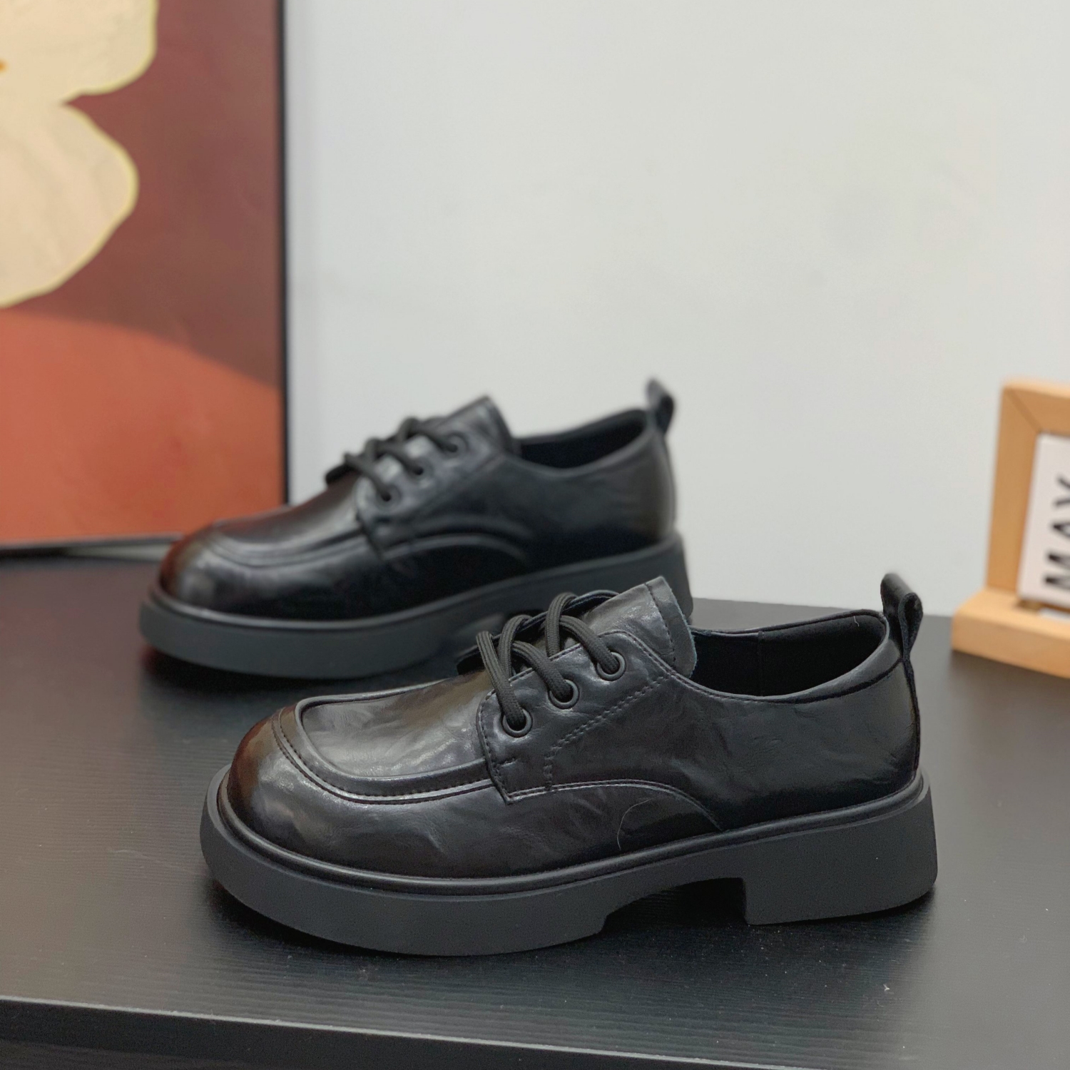 圆头显腿细简约百搭通勤工作单鞋