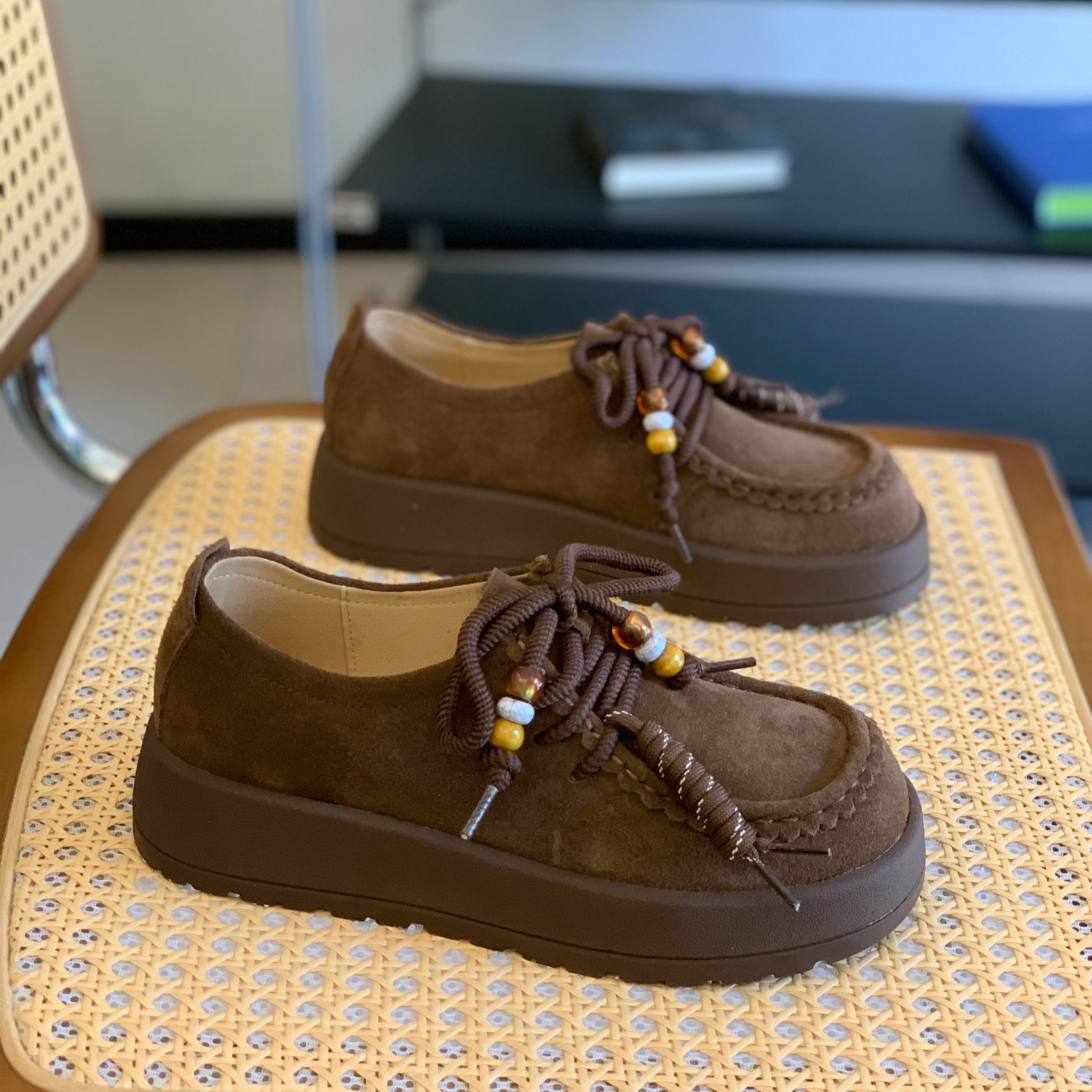 增高显腿细小众百搭慵懒休闲单鞋