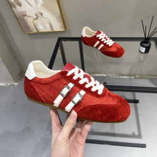 踩屎感平底显脚小运动阿甘鞋 新款 女2026春季 小众设计感复古德训鞋