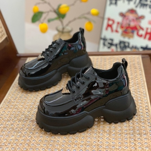 小个子增高7cm松糕玛丽珍鞋 厚底乐福鞋 新款 2026春季 女英伦风单鞋