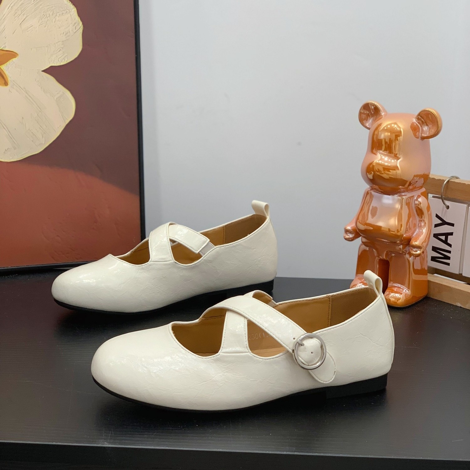小众复古交叉一字扣带玛丽珍鞋女2026春季新款平底浅口晚晚风单鞋,女鞋,玛丽珍鞋,淘宝优惠券,粉丝福利购,淘宝优惠卷
