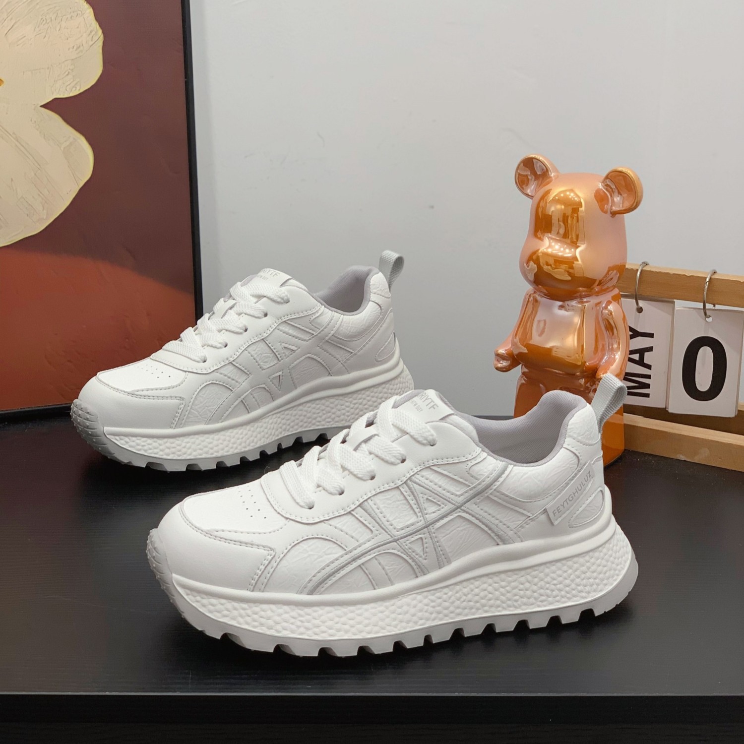 厚底增高轻便舒适真皮阿甘鞋女2026春季新款休闲小白鞋百搭运动鞋,女鞋,老爹鞋,淘宝优惠券,粉丝福利购,淘宝优惠卷