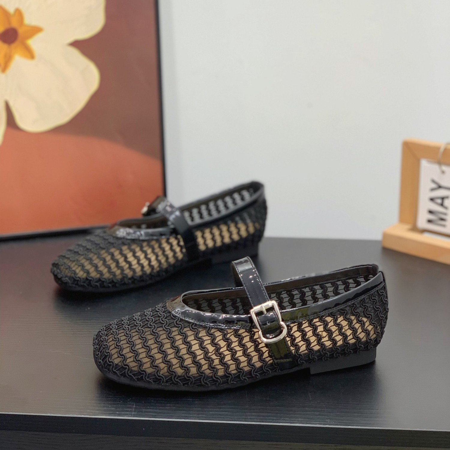 透气网纱镂空平底单鞋女2026春夏新款软底奶奶鞋圆头浅口玛丽珍鞋,女鞋,玛丽珍鞋,淘宝优惠券,粉丝福利购,淘宝优惠卷