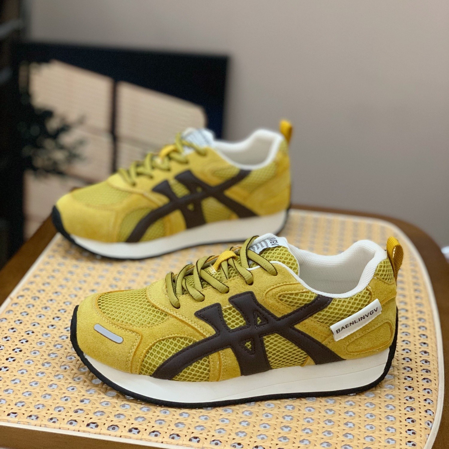 内增高单网透气复古休闲老爹鞋