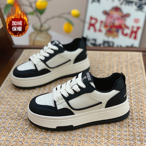 显瘦不二话~显脚小加绒熊猫板鞋