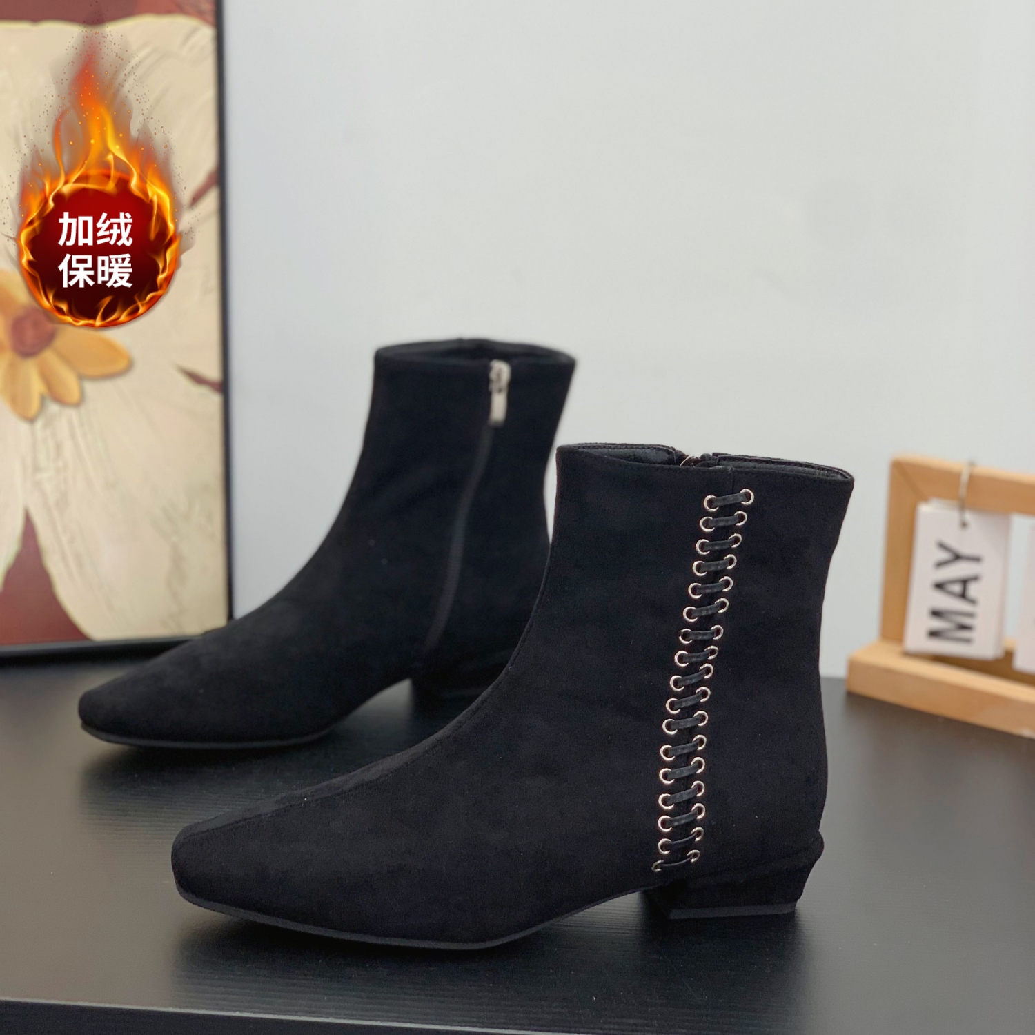 潮流百搭职场通勤御姐风气质短靴