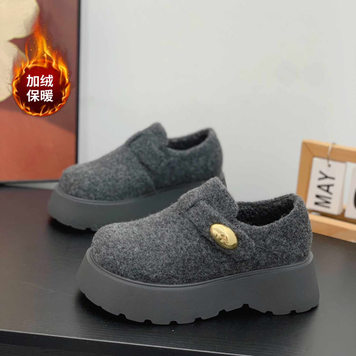 显腿长轻便不累脚复古百搭勃肯鞋