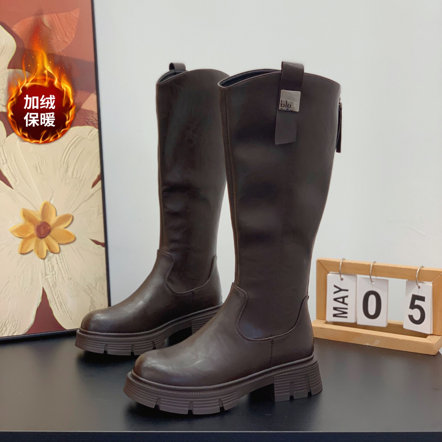 增高显腿长显腿细潮流经典骑士靴