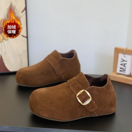 显腿长复古时尚百搭通勤勃肯棉鞋