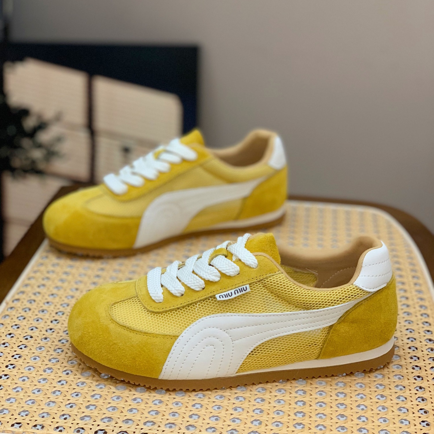 单网镂空透气复古拼色内增高女鞋