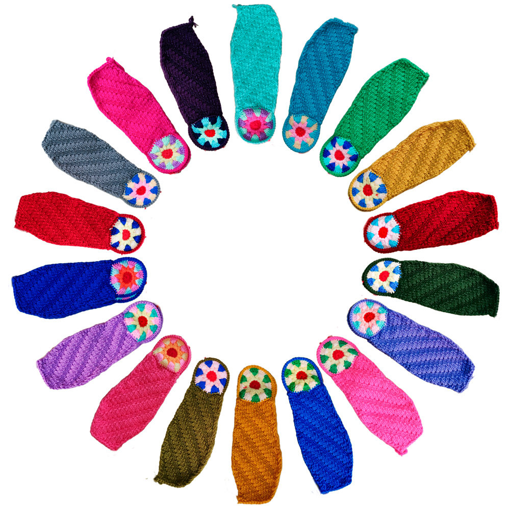 钩针diy纯手工自制编织宝宝毛线拖鞋带鞋底花瓣鞋垫居家钩鞋配件