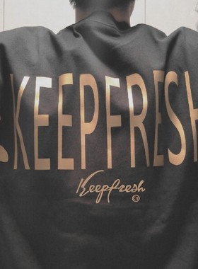 BKDMG原创中国风hiphop嘻哈街头bboy烫金小领口重磅短袖T恤