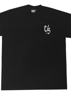 bboy宽松西海岸匪帮old school重磅hiphop街舞美式小领口短袖T恤