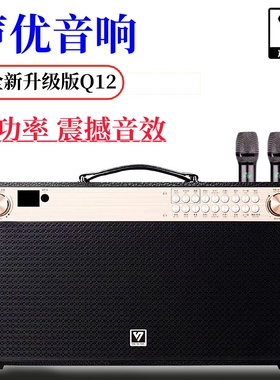 声优Q12便携式大功率户外K歌声卡直播蓝牙萨克斯电吹管乐器音响
