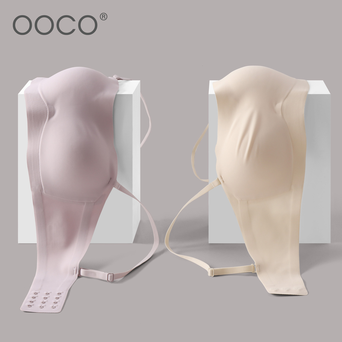 OOCO可拆卸肩带半杯文胸