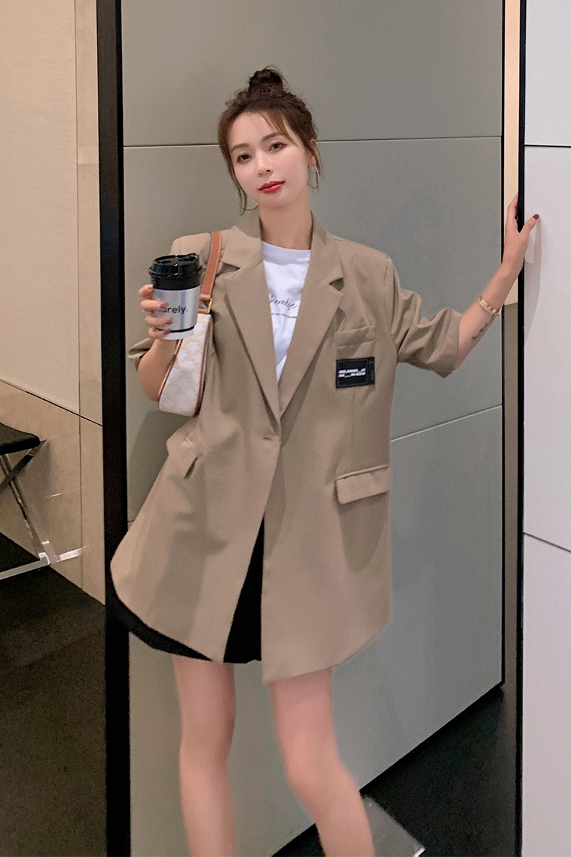 出货中X1037P100K1582022夏装新款短袖西装外套女,女装西装,浙宝088