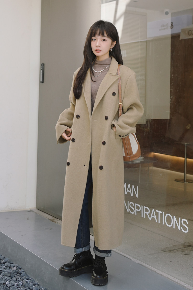 羊绒版现货M179P285K3982022冬装新款双面毛呢外套羊毛大衣,女装毛呢外套,浙宝088