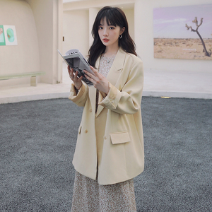 X1083P110K168 2021秋装新款双排扣小西装外套女图片