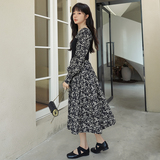 M131P125K1782022秋装新款针织拼接碎花连衣裙，女装连衣裙，浙宝088