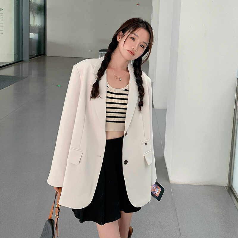 黑色小个子休闲西装外套女2024秋季新款今年流行高级感职业小西服图片
