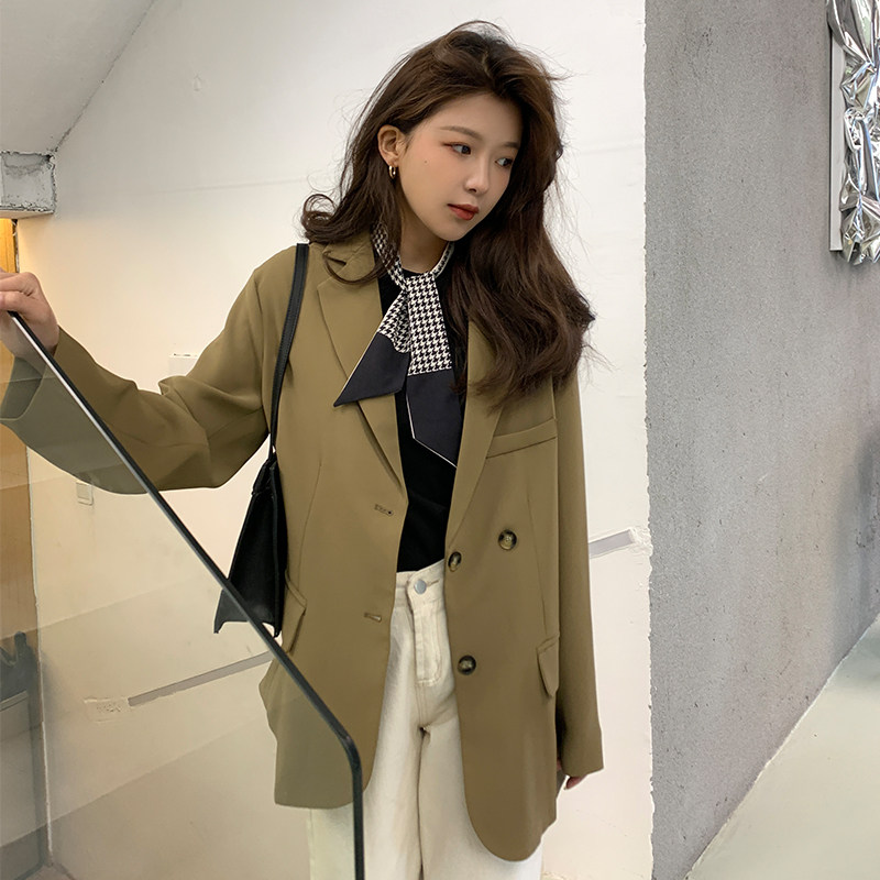 通勤西装外套女学院风2025早春秋新款韩版英伦风气质休闲西服上衣，女装西装，浙宝088