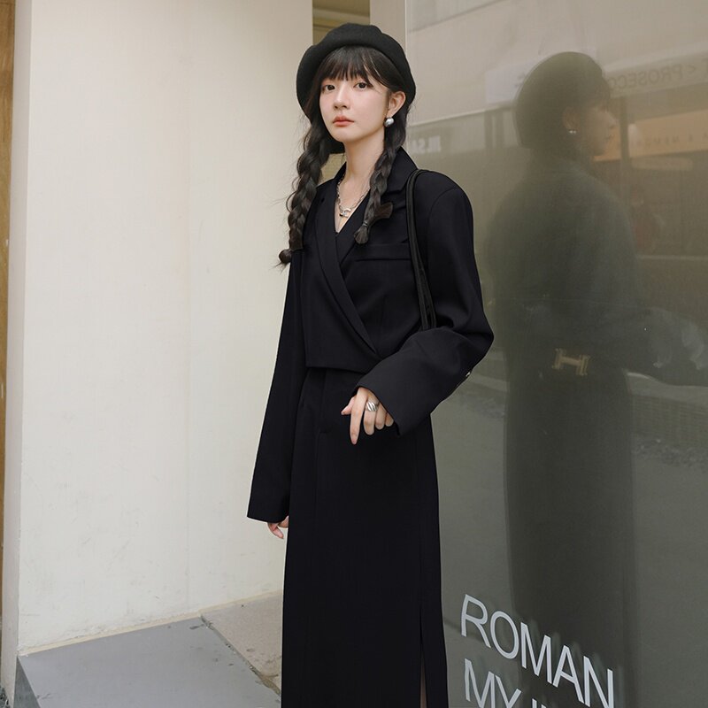 现货M156套装P155K2282024春秋装西装两件套装包裙腰围松紧,女装套装/套裙,浙宝088