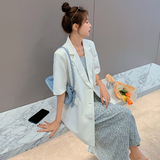 现货X1038P95K1482021夏装新款短袖小西装，女装西装，浙宝088