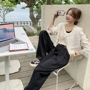 现货 M626P135K188 2024春秋装新款小香风流苏外套女图片