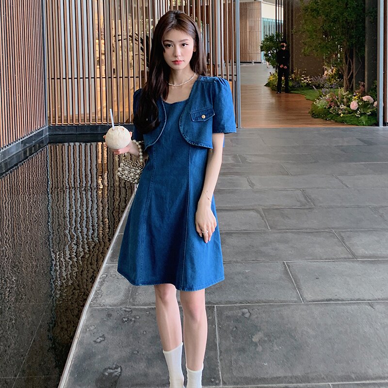 出货套装M557P125K1782024夏装两件套牛仔连衣裙,女装连衣裙,浙宝088