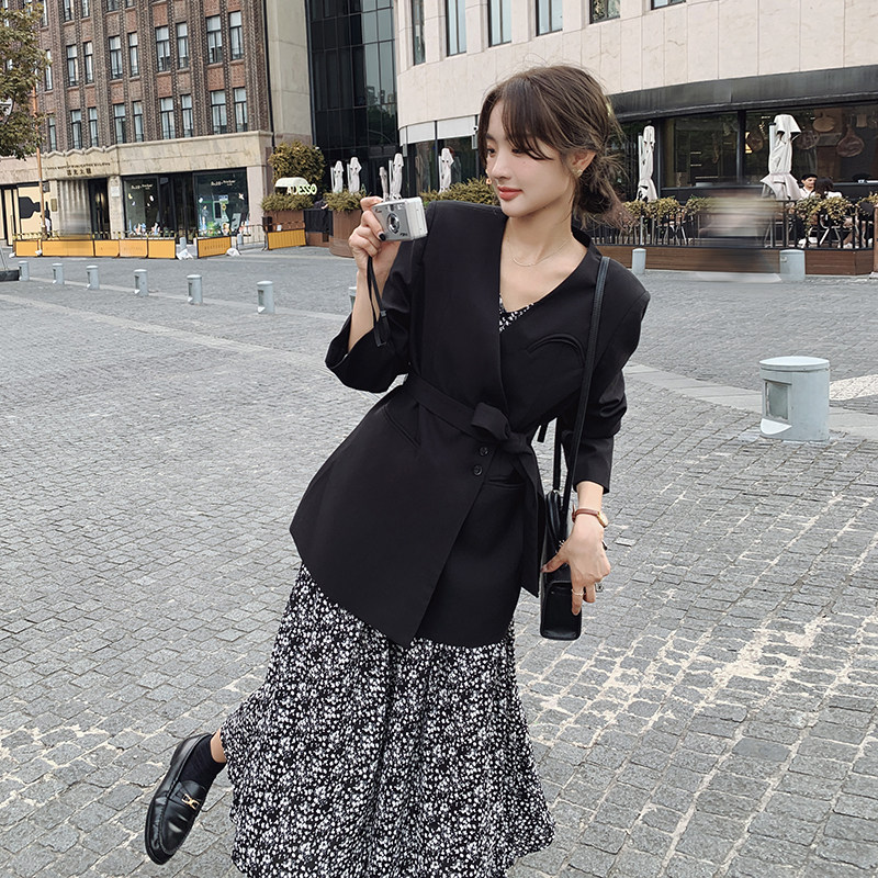 今年流行黑色爆款西装外套女2023秋新款韩版高端气质高级感小西服,女装西装,浙宝088